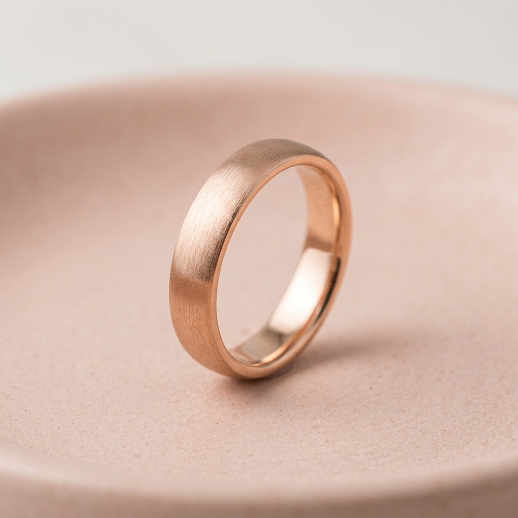 Eternity Style Diamond Cut Rose Gold Band